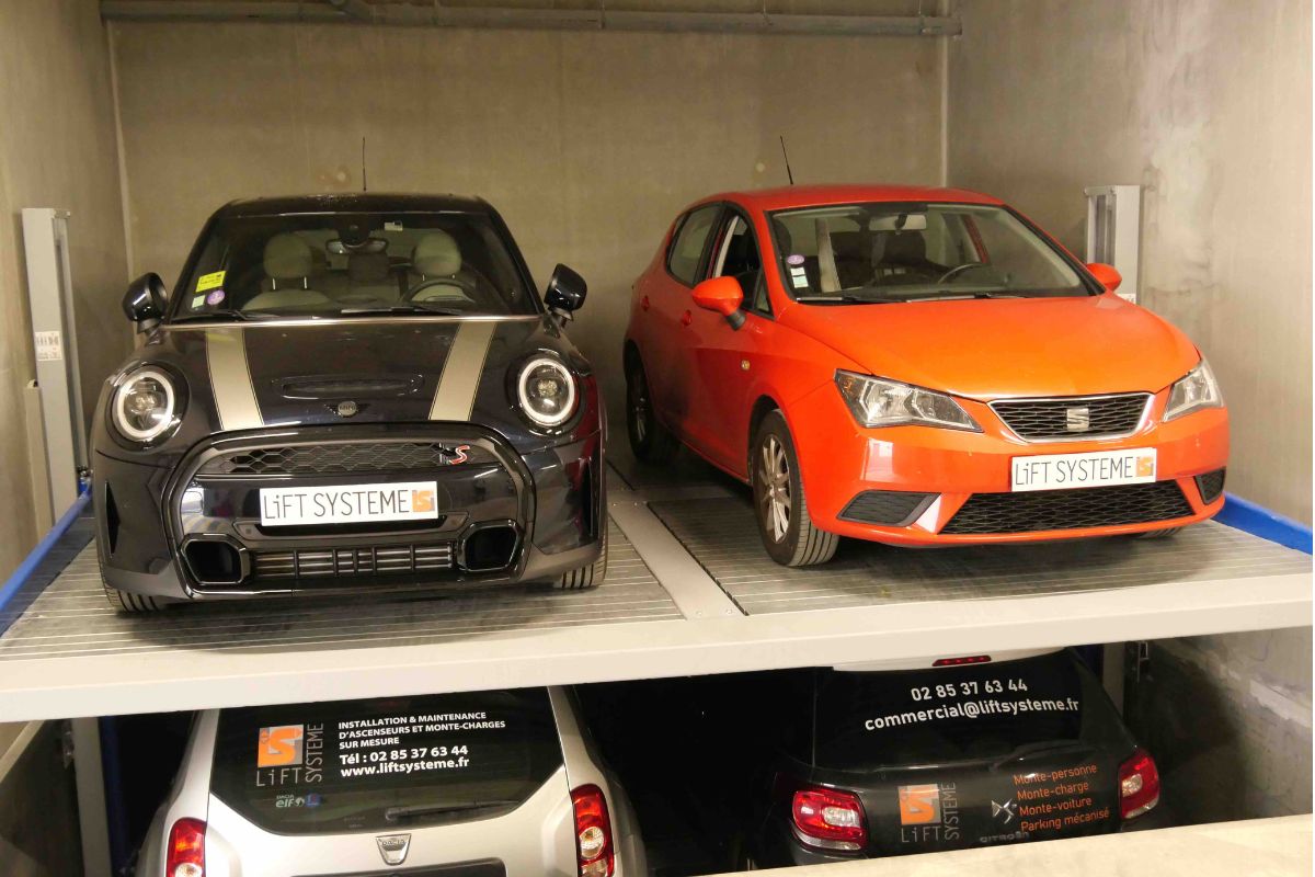Parklift et gain de place pour voitures